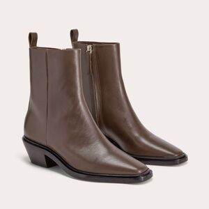 NEW Everlane Deep Brown Leather Havana Ankle Boot in Size 6